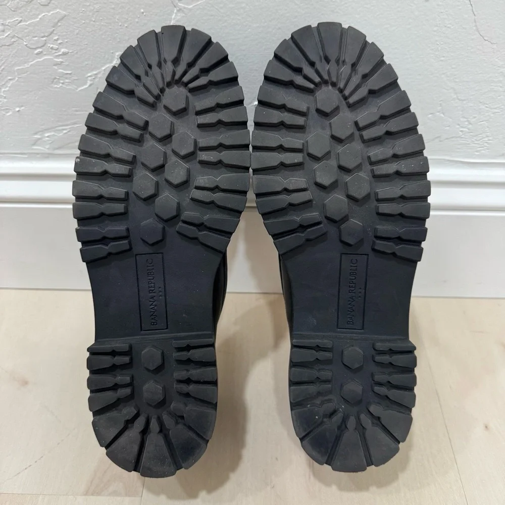 Banana Republic Black Leather Lug Sole Penny Loafers - Picture 11 of 12